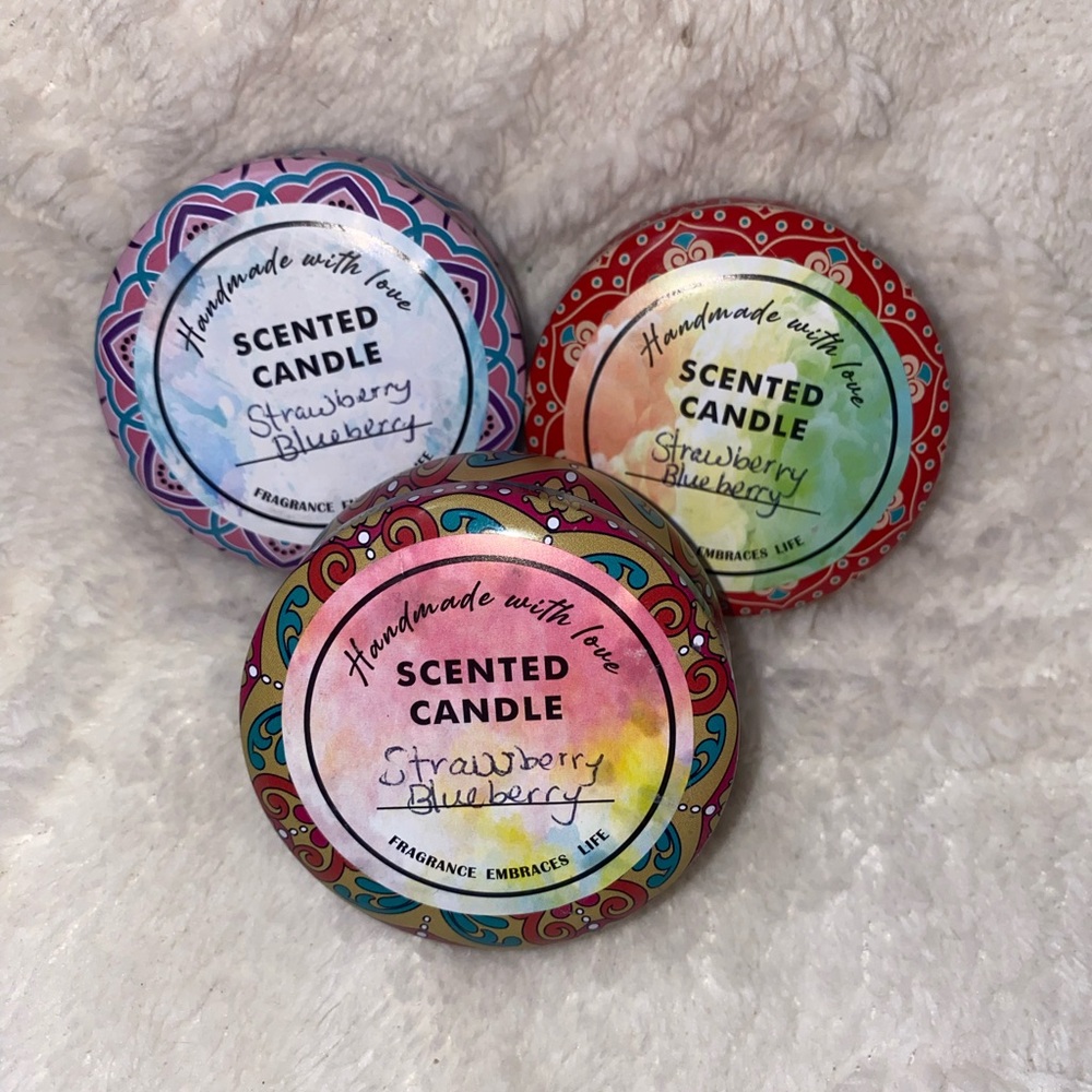 3pk 2.2 oz Strawberry blueberry candles